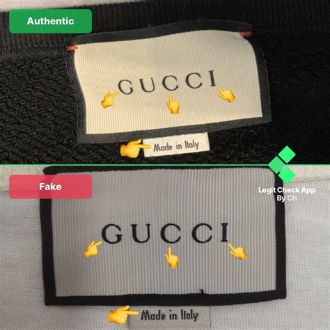 fake gucci tag vs real|authentic gucci clothing tags.